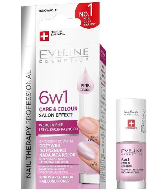 EVELINE COSMETICS Nail Therapy Professional Skoncentrowana odżywka do paznokci nadająca kolor 6w1, Pink Pearl, 5 ml
