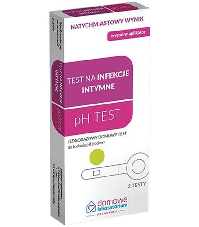DOMOWE LABORATORIUM Test na infekcje intymne pH test - 2 szt. - cena, opinie, właściwości