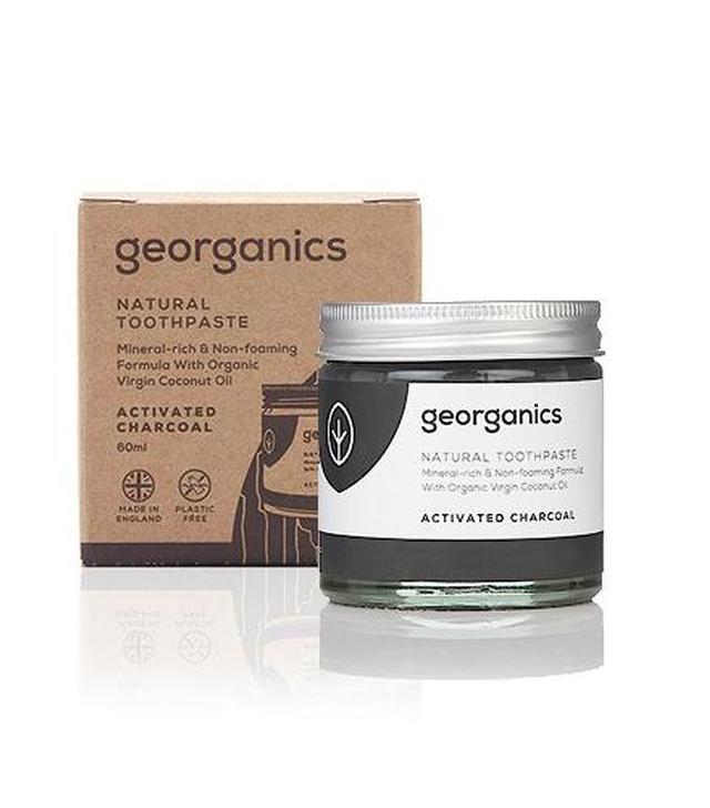 Georganics, Mineralna pasta do zębów w słoiku Activated Charcoal, 60 ml