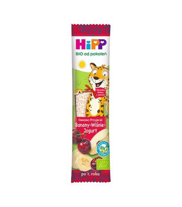 HiPP Batonik Owocowy Przyjaciel Banany-Wiśnie-Jogurt BIO, 23 g, cena, skład, opinie