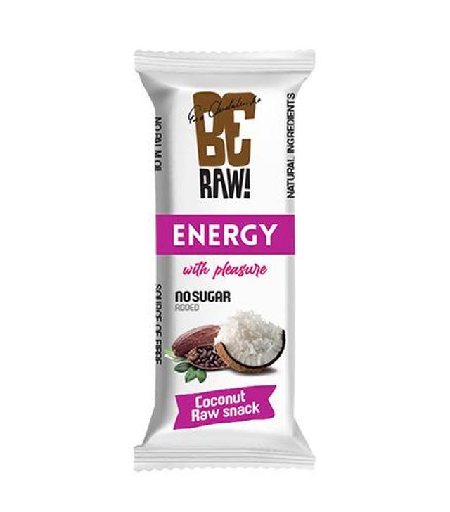 BeRAW! Energy Baton energetyczny Coconut, surowe kakao, kokos, 40 g