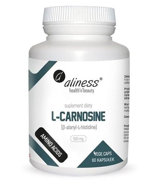 Aliness L-Carnosine 500 mg, 60 kaps., cena, opinie, wskazania