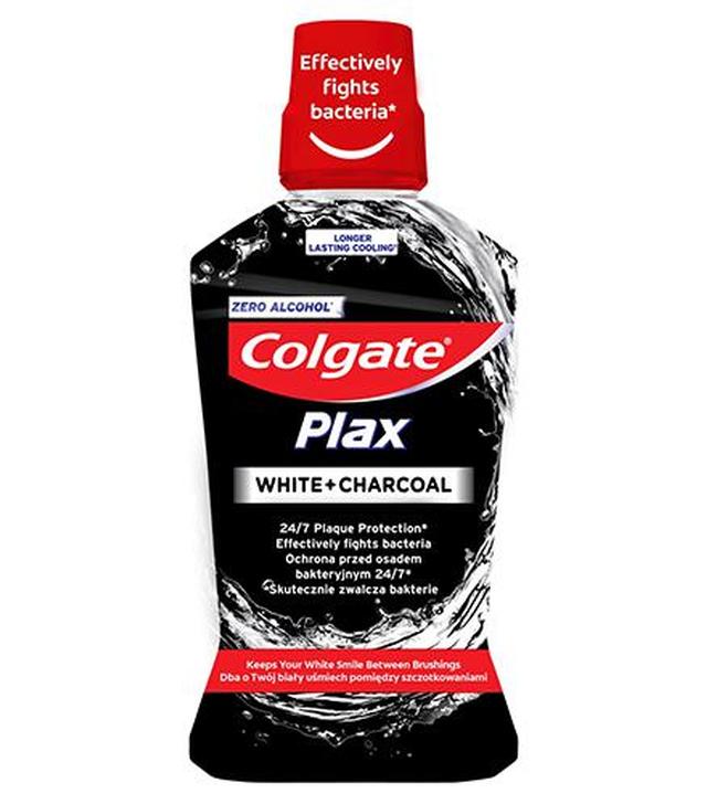 Colgate Plax White+Charcoal Płyn do płukania jamy ustnej  - 500 ml - cena, opinie, właściwości