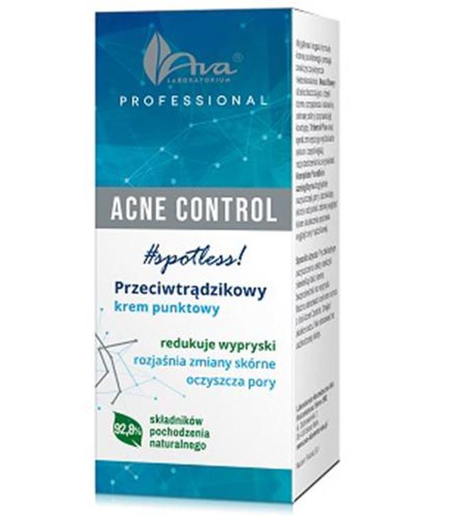 Ava Acne Control Spotless Przeciwtrądzikowy krem punktowy - 15 ml - cena, opinie, właściwości