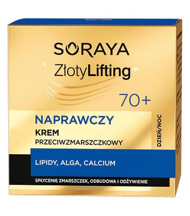 SORAYA Złoty Lifting, Naprawczy Krem Przeciwzmarszczkowy 70+, 50 ml