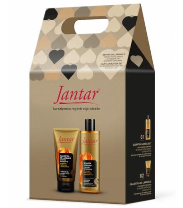 Zestaw Jantar do laminacji włosów Szampon 300 ml + Galaretka 150 ml