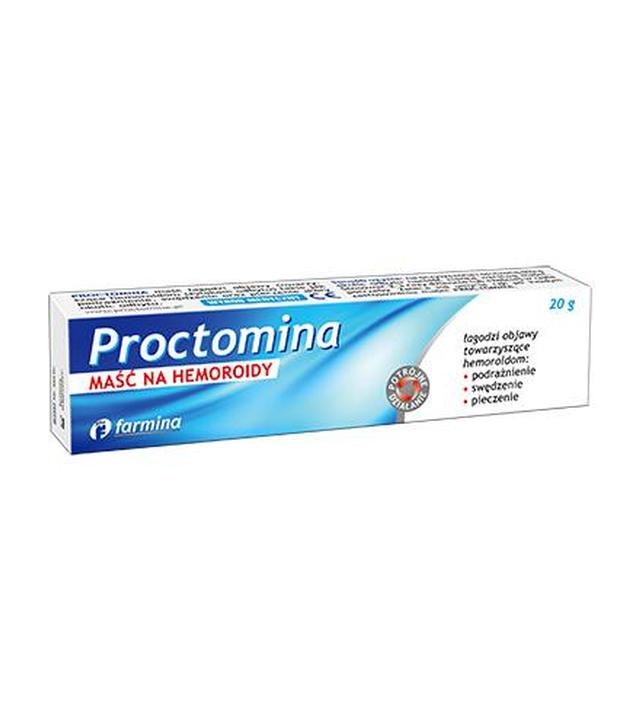 Proctomina Maść na hemoroidy - 20 g - cena, opinie, właściwości