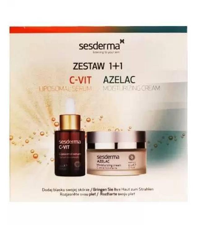 Sesderma C-Vit serum liposomowe 30 ml + Sesderma Azelac krem nawilżający do twarzy 50 ml [ZESTAW]