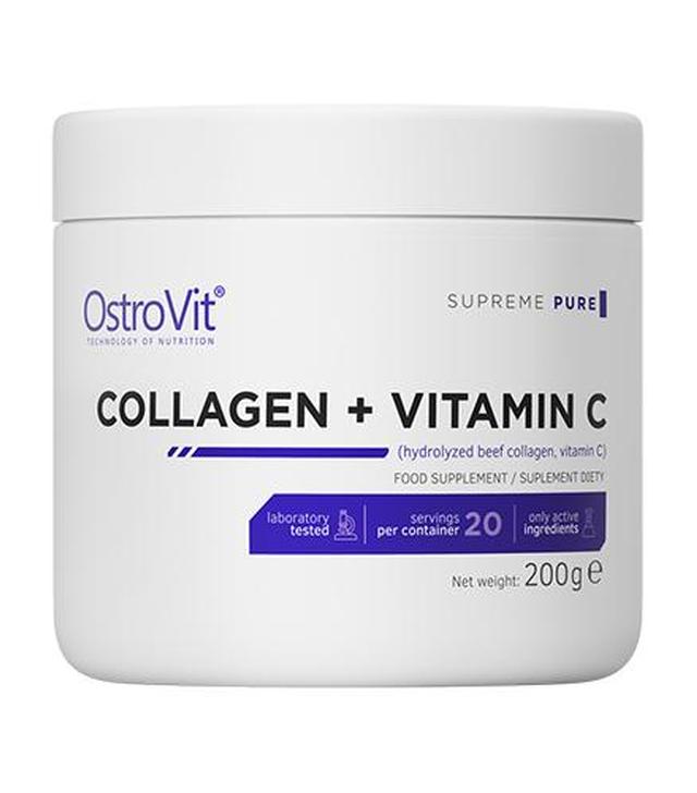 OstroVit Supreme Pure Collagen + Vitamin C - 200 g - cena, opinie, właściwości