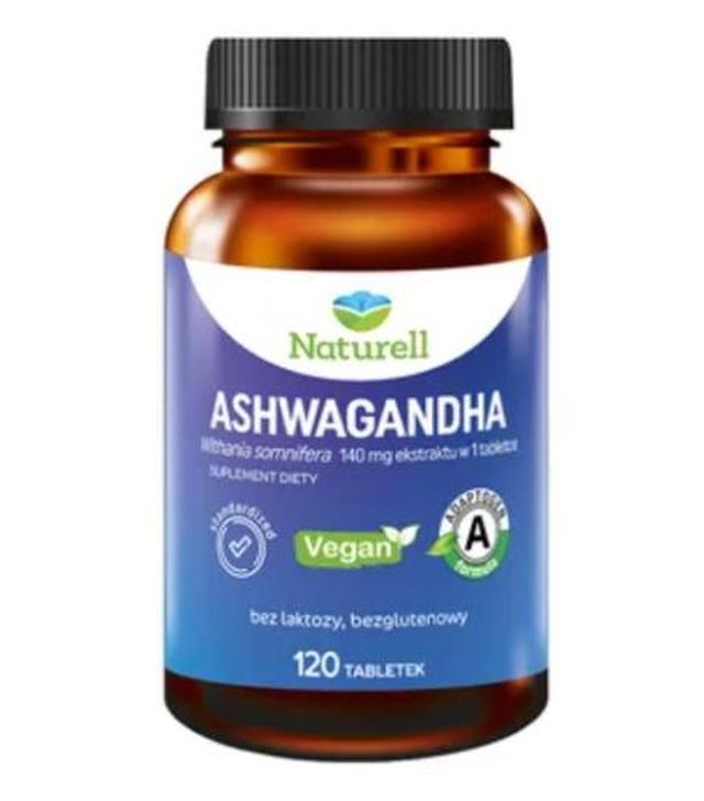 Naturell Ashwagandha, 120 tabletek