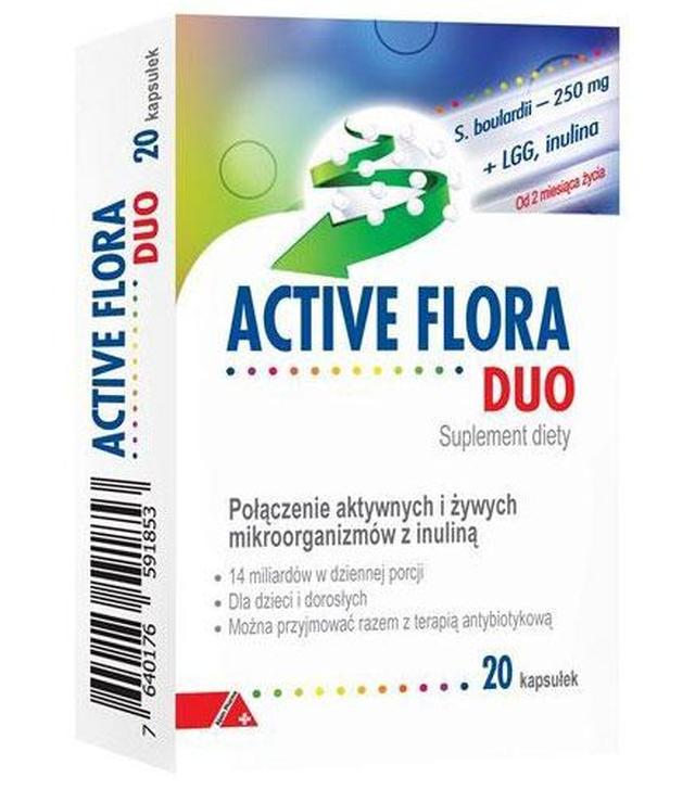 Active Flora Duo, 20 kaps., cena, opinie, właściwości