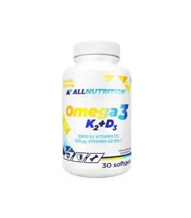 Allnutrition, Omega 3, K2 + D3, kapsułki, 30 sztuk