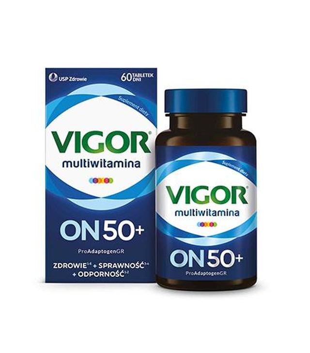 Vigor Multiwitamina ON 50+, 60 tabl., cena, opinie, właściwości