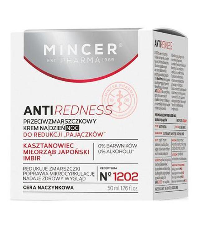 Mincer Pharma Anti Redness N°1202 Przeciwzmarszczkowy krem na dzień i na noc do redukcji ''pajączków'' - 50 ml - cena, opinie, wskazania