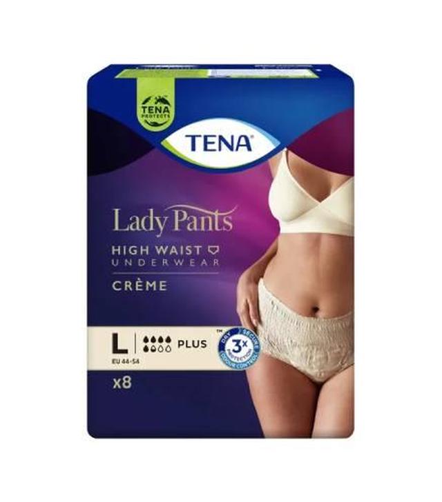 Tena Lady Pants Plus Creme damskie majtki chłonne rozmiar L, 8 sztuk