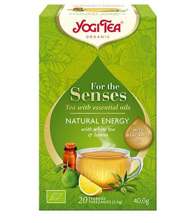 Yogi Tea For the Senses Herbata biała z ziołami i olejkami eterycznymi Natural Energy, 20 sasz., cena, opinie, właściwości