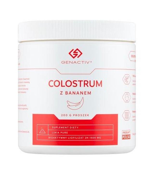 Genactiv Colostrum z bananem, proszek, 200 g