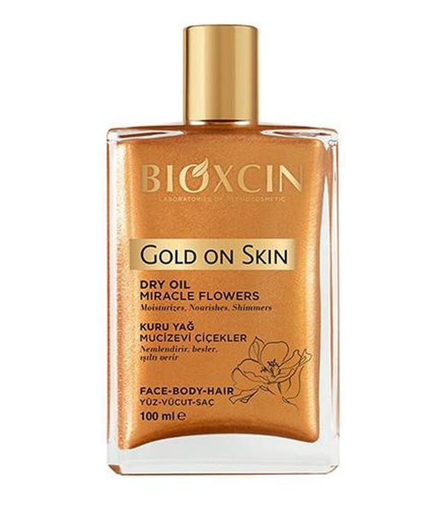 Bioxcin Gold On Skin, Suchy olejek na skórę, włosy, twarz, 100 ml