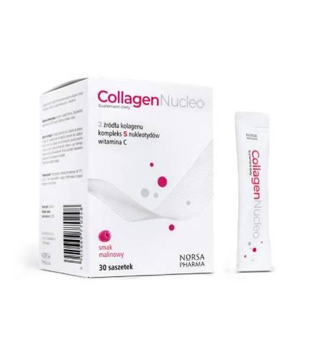 Norsa Pharma Collagen Nucleo o smaku malinowym, saszetki, 30 sztuk