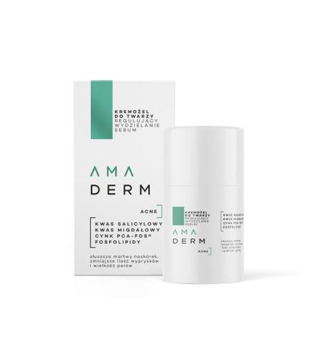 Amaderm Acne Kremożel do twarzy regulujący wydzielanie sebum, 50 ml