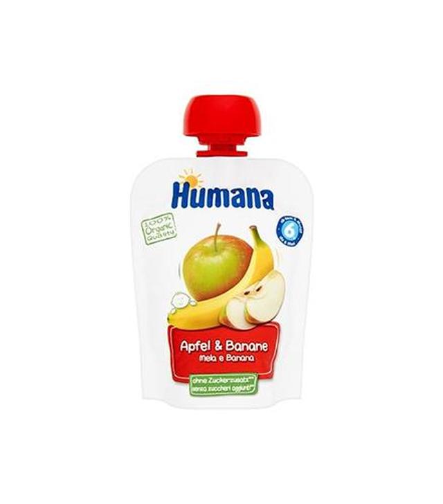 HUMANA 100% ORGANIC Mus Jabłko-Banan  po 6 miesiącu - 90 g - ważny do 2025-01-11