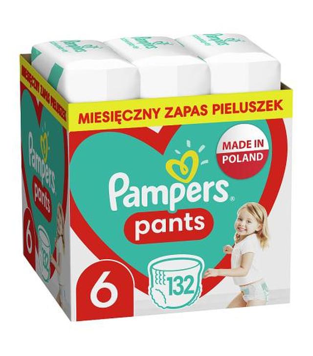 Pampers Pants Pieluchomajtki rozmiar 6, 14-19 kg, 132 sztuki