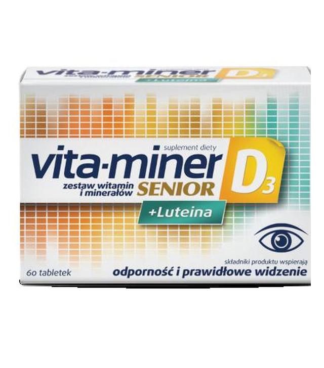 Vita-Miner Senior D3 + Luteina, tabletki, 60 sztuk