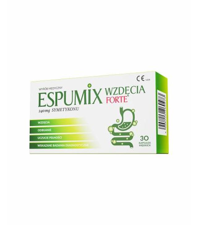 ESPUMIX Wzdęcia Forte 240 mg symetykonu, 30 kapsułek