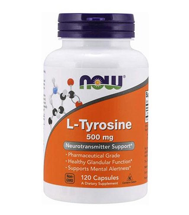 Now Foods L-Tyrosine 500 mg - 120 kaps. - cena, opinie, właściwości