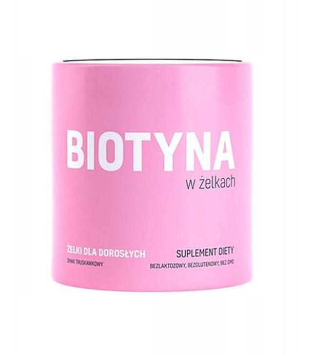 Noble Health Biotyna w żelkach o smaku truskawkowym, 180 g, cena, opinie, właściwości - ważny do 2025-07-31