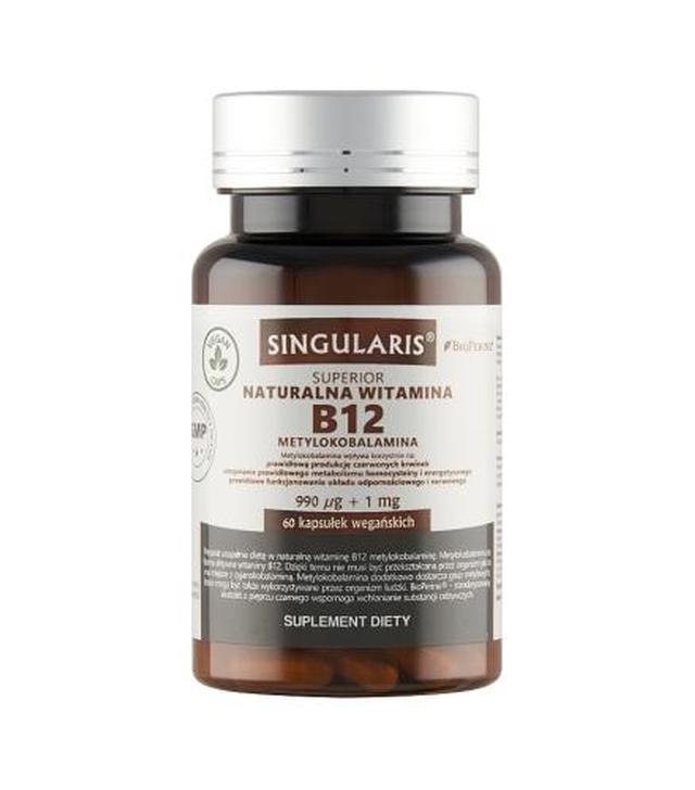 SINGULARIS SUPERIOR Naturalna witamina B12 Metylokobalamina 990 µg + Bioperine, 60 kapsułek