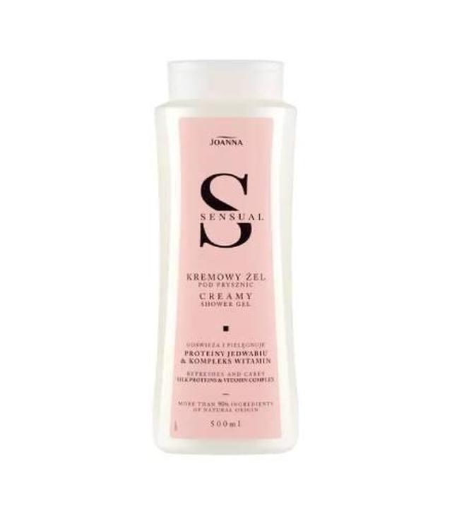 Joanna Sensual, kremowy żel pod prysznic proteiny jedwabiu i kompleks witamin, 500 ml