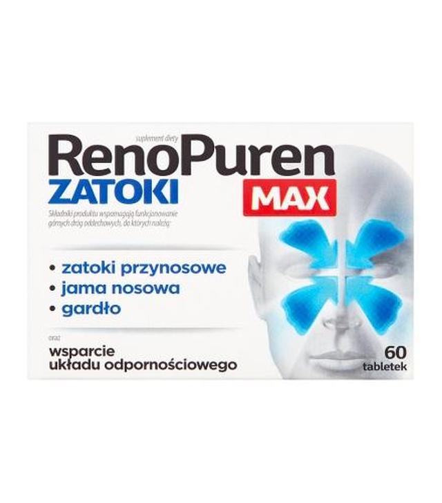 RENOPUREN ZATOKI MAX, 60 tabletek