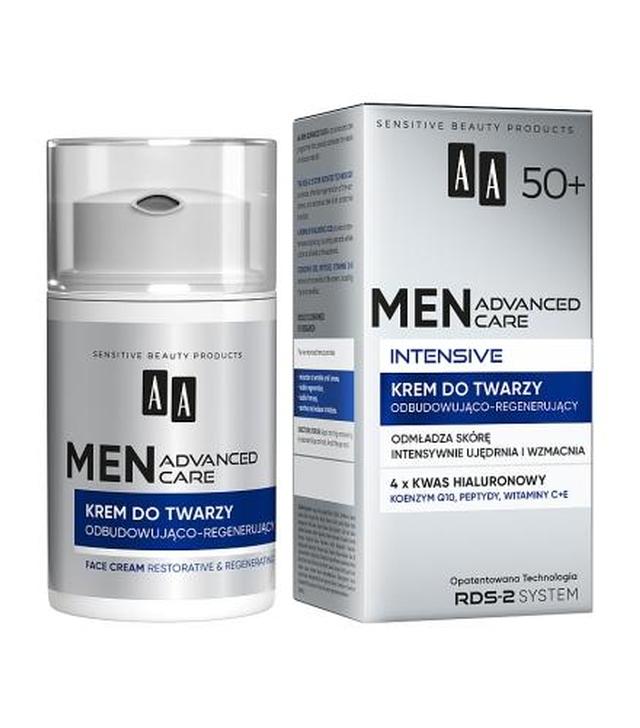 AA Men Advanced Care Intensive 50+ Krem do twarzy odbudowująco-regenerujący, 50 ml