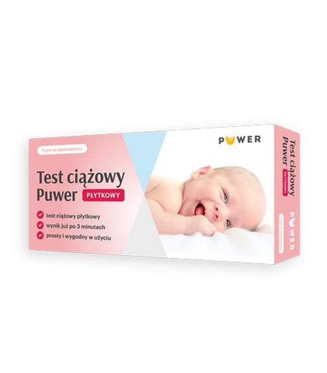 PUWER Test ciążowy płytkowy - 1 szt. - cena, opinie
