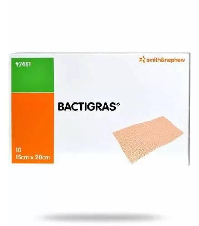 Bactigras opatrunek parafinowy jałowy 15 cm x 20 cm, 10 sztuk