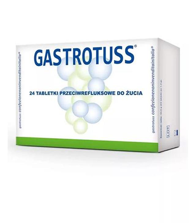 Gastrotuss, 24 tabletki przeciwrefluksowe do żucia