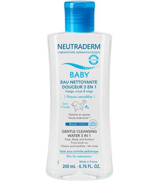 Neutraderm Baby Łagodna woda myjąca 3 w 1 Twarz, ciało i włosy, 200 ml