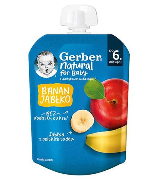 Gerber Deserek w tubce banan jabłko dla niemowląt po 6. miesiącu, 80 g