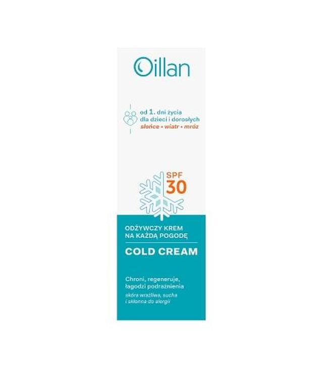 Oillan Cold Cream krem do twarzy SPF30, 50 ml