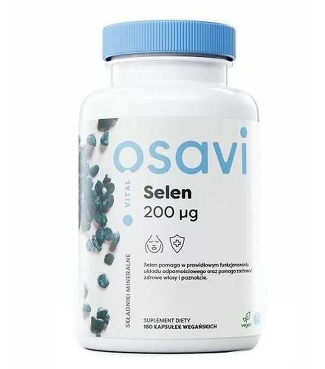 Selen 200 mcg, 180 vegan kaps., cena, opinie, wskazania