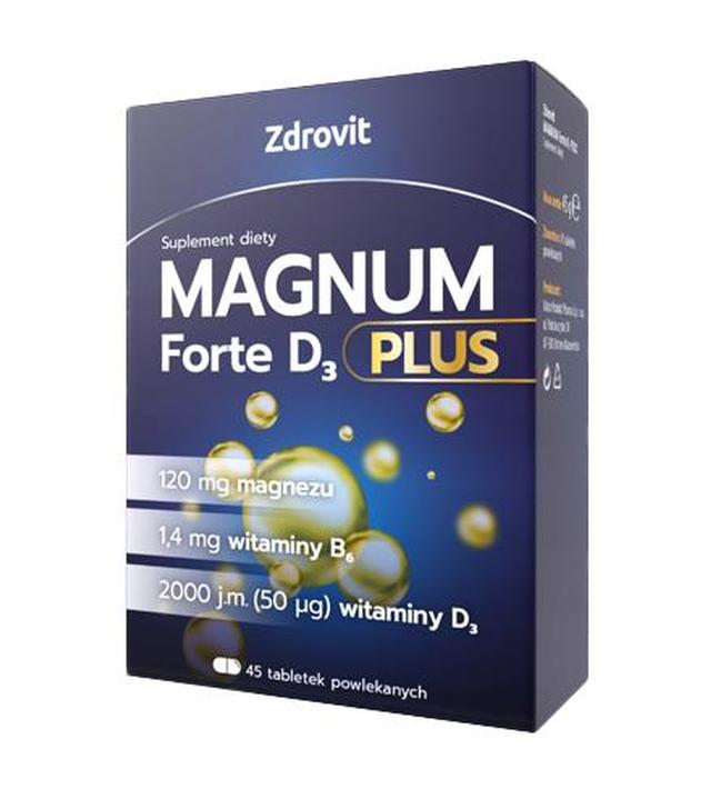 Zdrovit Magnum Forte D3 Plus, 45 tabletek