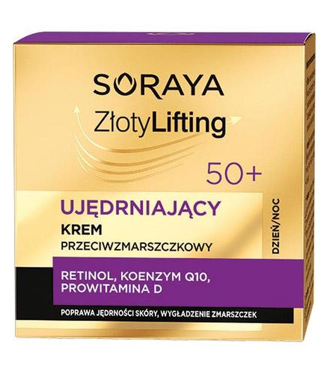 SORAYA Złoty Lifting, Ujędrniający Krem Przeciwzmarszczkowy 50+, 50 ml