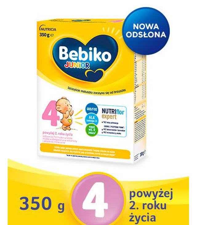 BEBIKO JUNIOR 4 Mleko modyfikowane, 350 g, powyżej 2. roku życia - 1020548 - uszkodzone kartonowe opakowanie