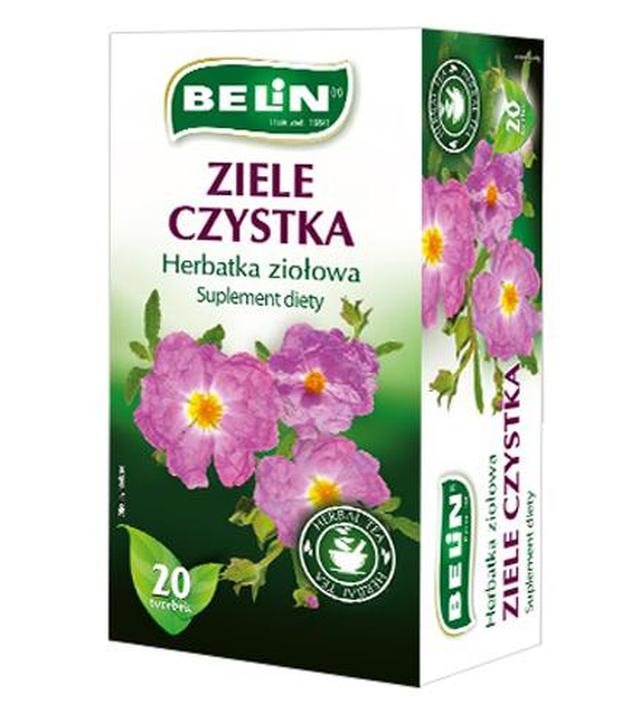 Belin Herbatka ziołowa ziele czystka, 20 x 1,3 g, cena, wskazania, składniki