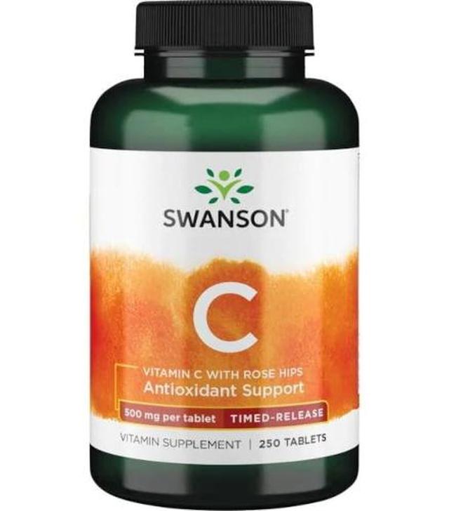 Swanson Witamina C 500 mg z dziką różą o przedłużonym działaniu - 250 tabletek