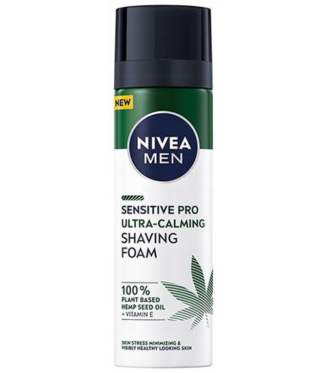 Nivea Men Sensitive Pro Ultra-Calming Pianka do golenia ze 100% organicznym olejem z nasion konopnych, 200 ml cena, opinie, skład