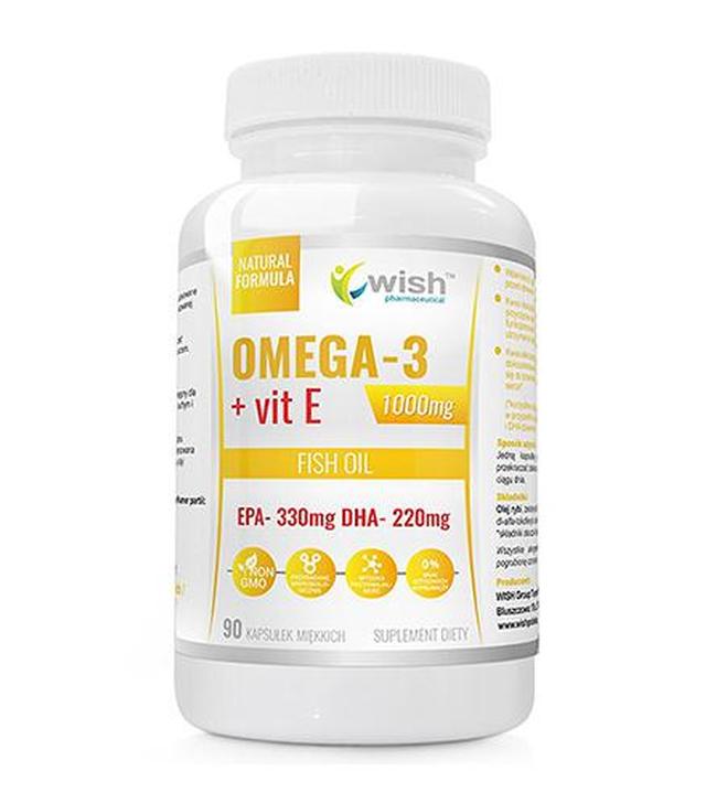 Wish Omega-3 + Vit E 1000 mg, 90 kapsułek
