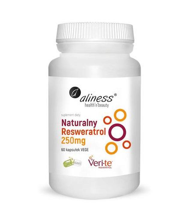 Aliness Naturalny Resweratrol 250 mg - 60 kaps. - cena, opinie, właściwości