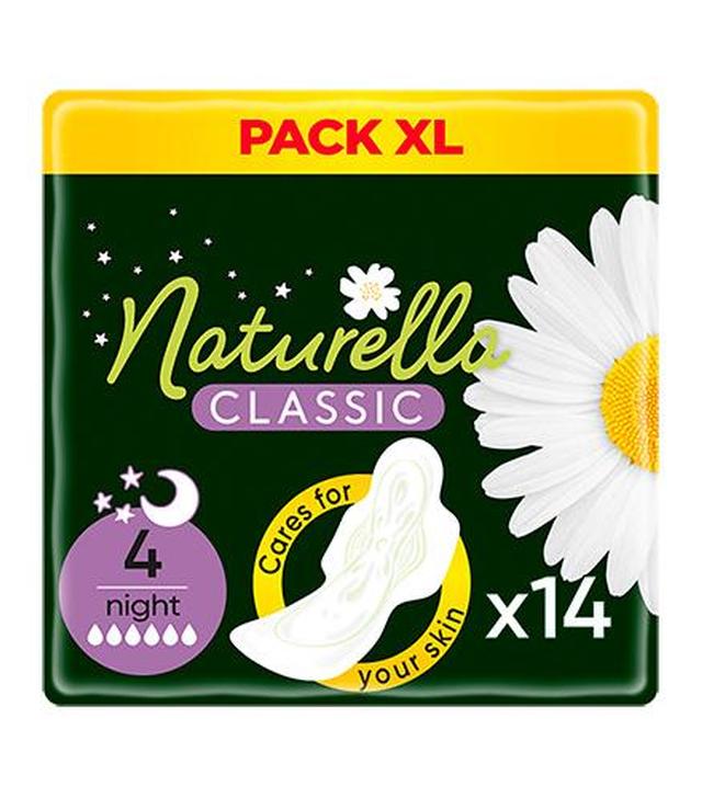Naturella Classic Night Podpaski ze skrzydełkami, 14 sztuk